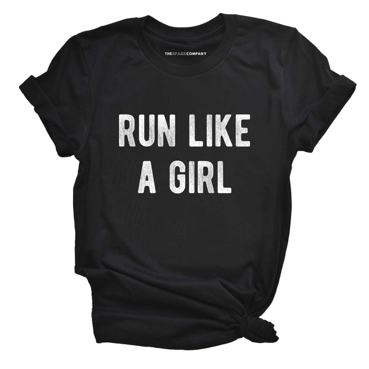 Run Like A Girl T-Shirt-Feminist Apparel, Feminist Clothing, Feminist T Shirt, BC3001-The Spark Company