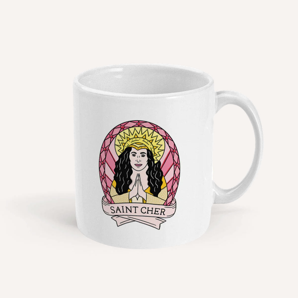 Saint Cher Mug-Feminist Apparel, Feminist Gift, Feminist Coffee Mug, 11oz White Ceramic-The Spark Company