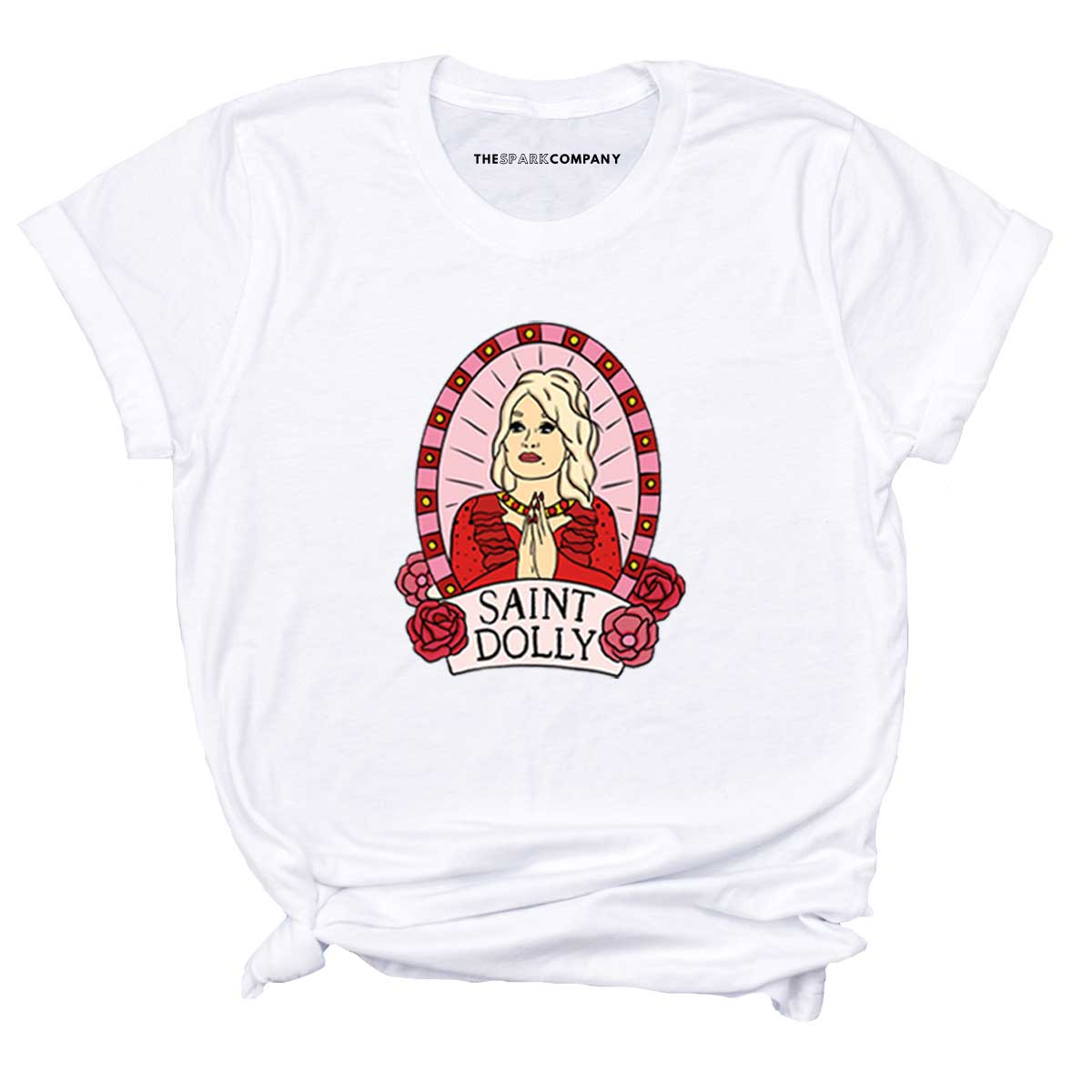 Saint Dolly T-Shirt-Feminist Apparel, Feminist Clothing, Feminist T Shirt, BC3001-The Spark Company