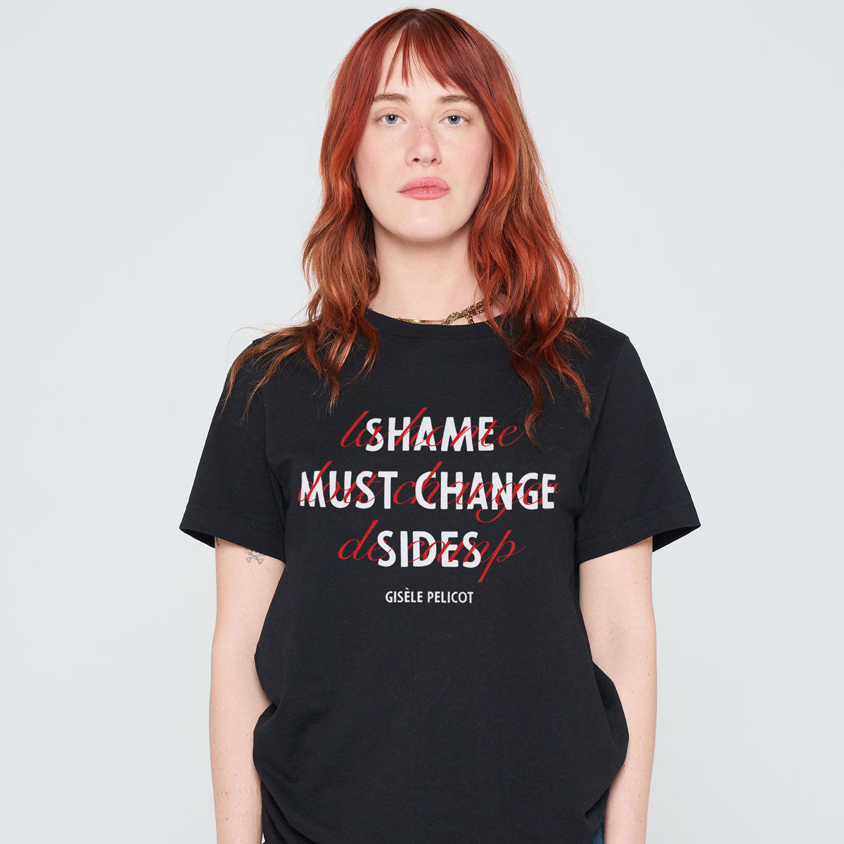 Shame Must Change Sides T-Shirt-Feminist Apparel, Feminist Clothing, Feminist T Shirt, BC3001-The Spark Company