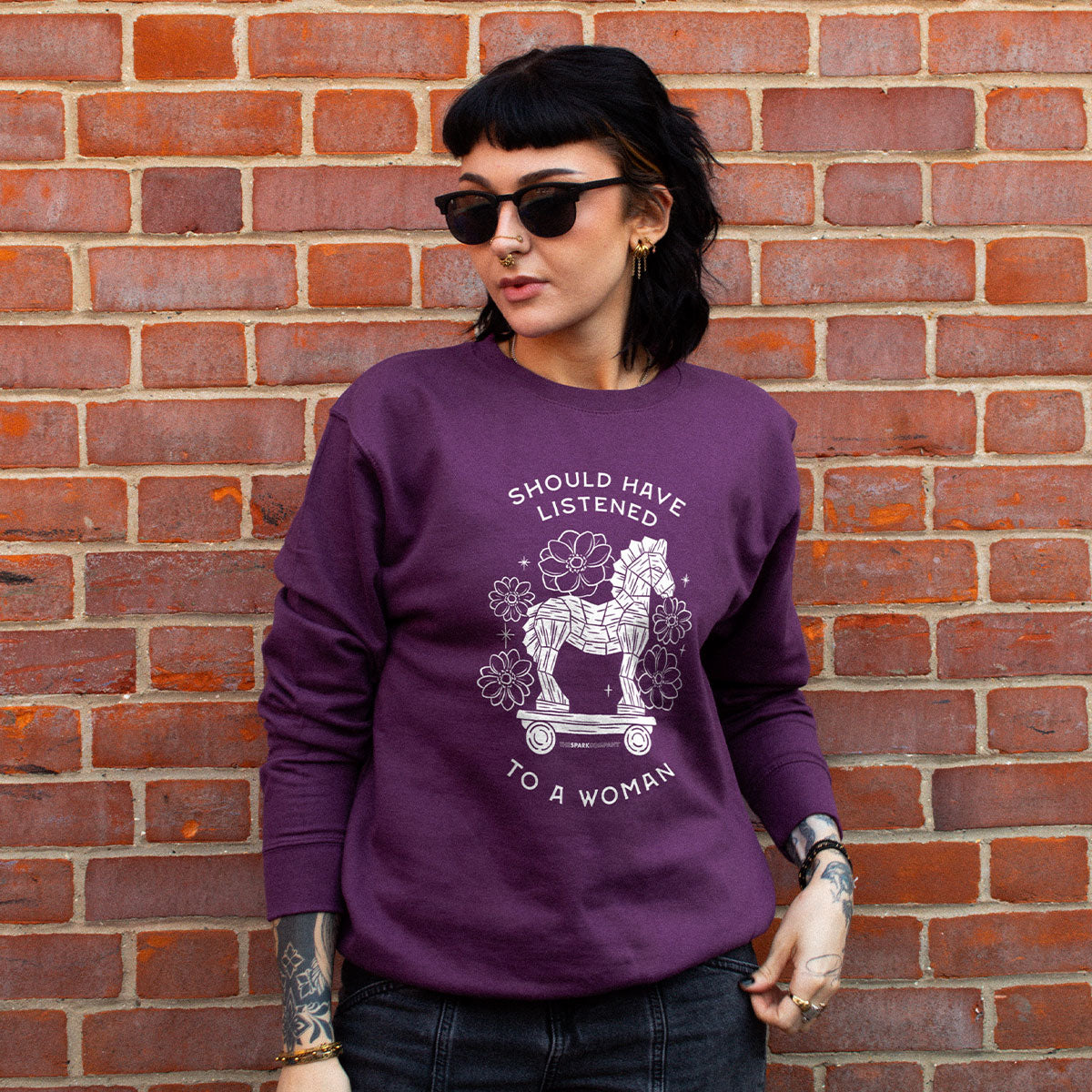 Should Have Listened To A Woman Sweatshirt-Feminist Apparel, Feminist Clothing, Feminist Sweatshirt, JH030-The Spark Company