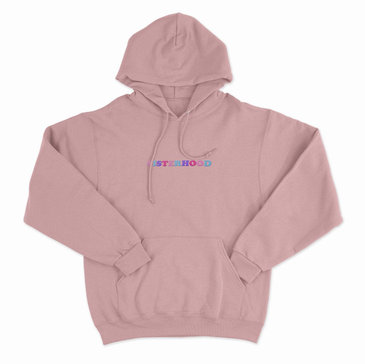 Sisterhood Embroidered Hoodie-Feminist Apparel, Feminist Clothing, Feminist Hoodie, JH001-The Spark Company