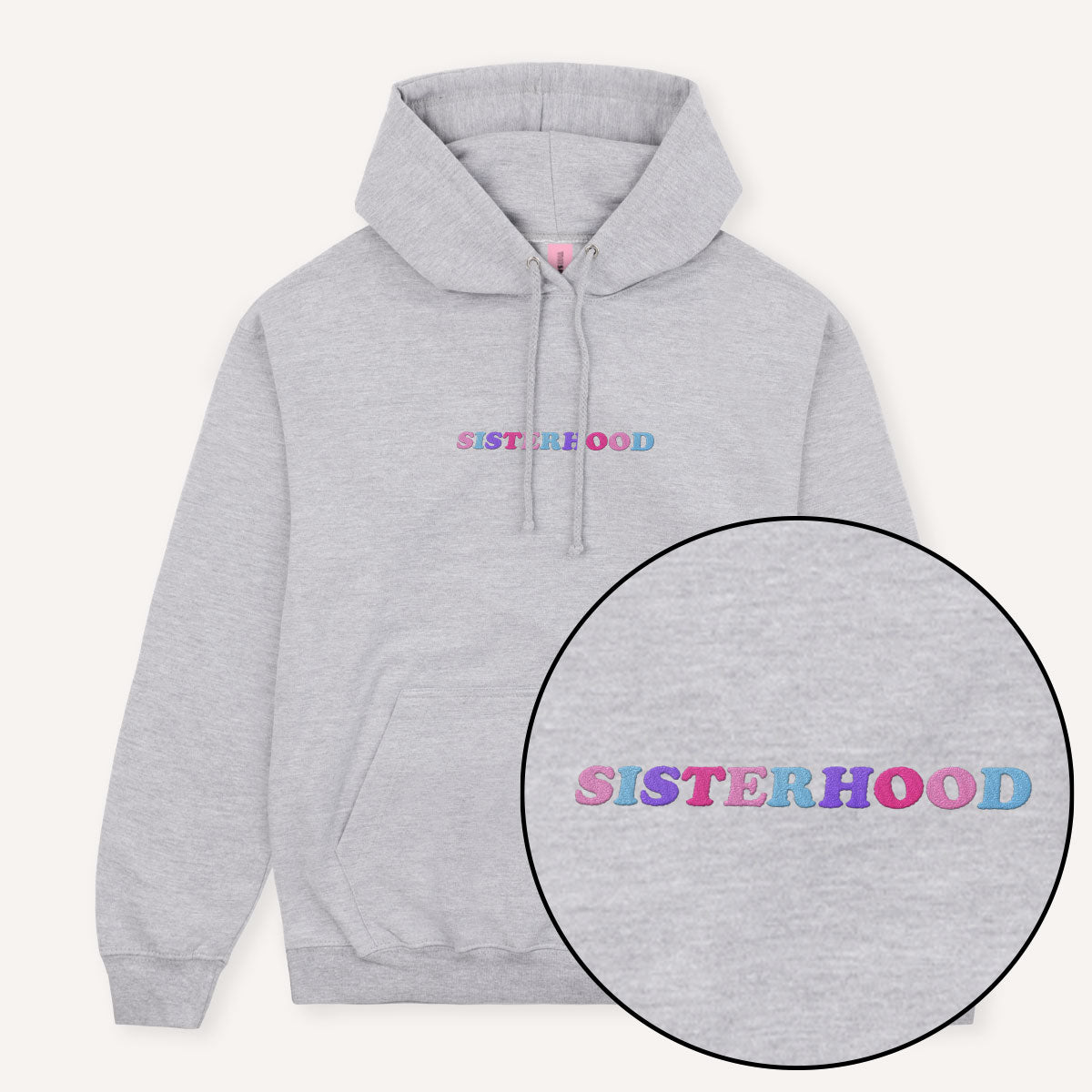 Sisterhood Embroidered Hoodie-Feminist Apparel, Feminist Clothing, Feminist Hoodie, JH001-The Spark Company