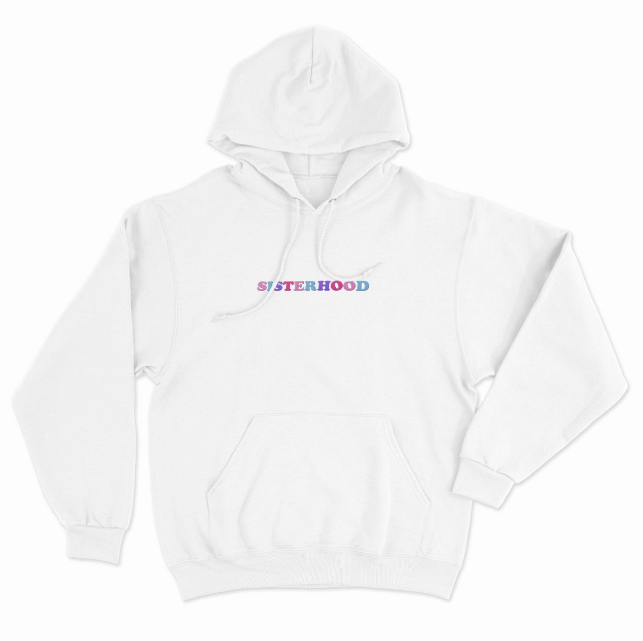 Sisterhood Embroidered Hoodie-Feminist Apparel, Feminist Clothing, Feminist Hoodie, JH001-The Spark Company