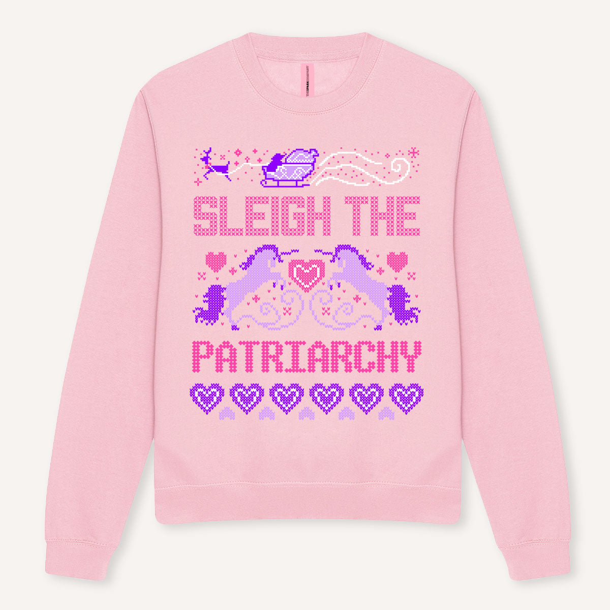 Sleigh The Patriarchy Ugly Christmas Jumper-Feminist Apparel, Feminist Clothing, Feminist Sweatshirt, JH030-The Spark Company
