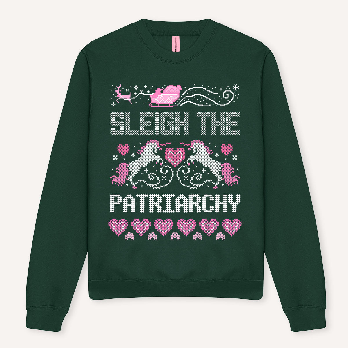 Sleigh The Patriarchy Ugly Christmas Jumper-Feminist Apparel, Feminist Clothing, Feminist Sweatshirt, JH030-The Spark Company