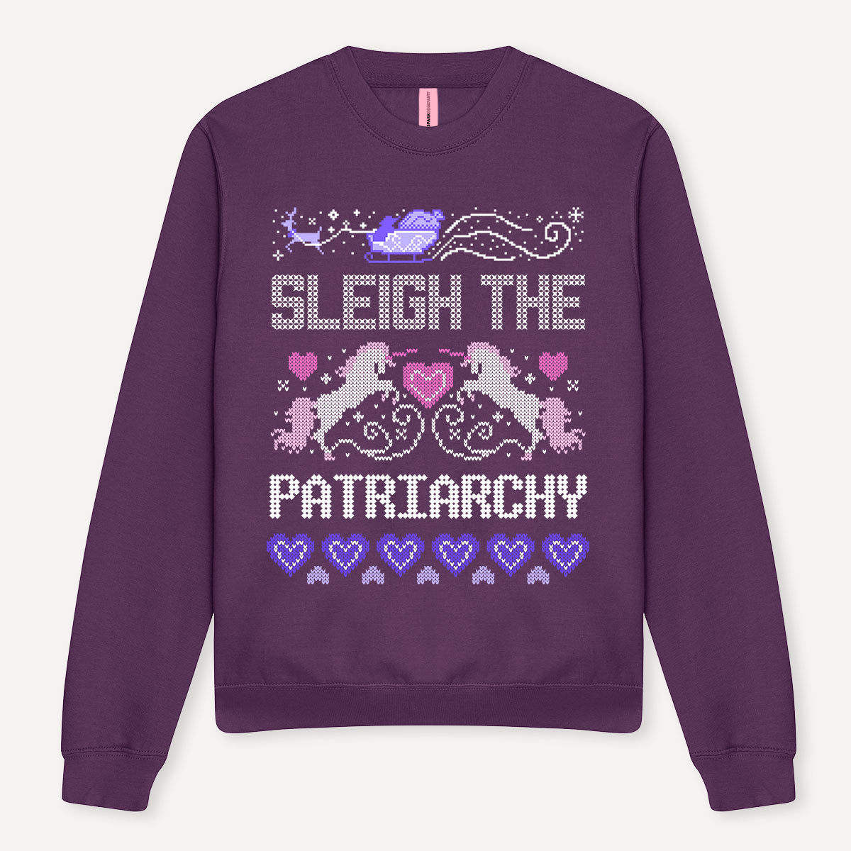 Sleigh The Patriarchy Ugly Christmas Jumper-Feminist Apparel, Feminist Clothing, Feminist Sweatshirt, JH030-The Spark Company