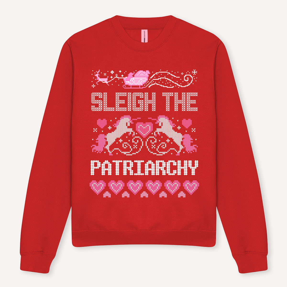 Sleigh The Patriarchy Ugly Christmas Jumper-Feminist Apparel, Feminist Clothing, Feminist Sweatshirt, JH030-The Spark Company