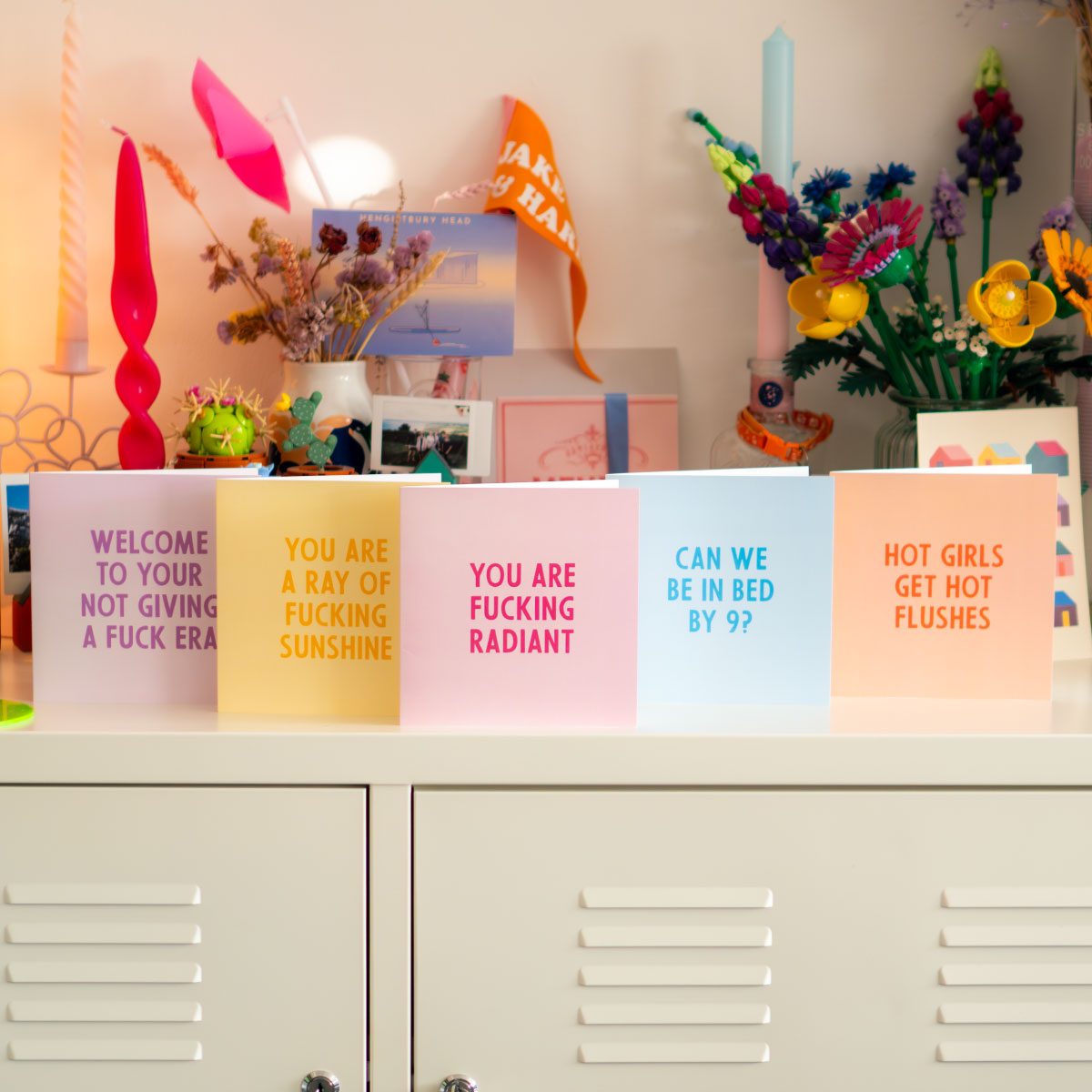 Slogan Greeting Cards (5 Pack)-Feminist Apparel, Feminist Gift, Feminist Greeting Cards-The Spark Company