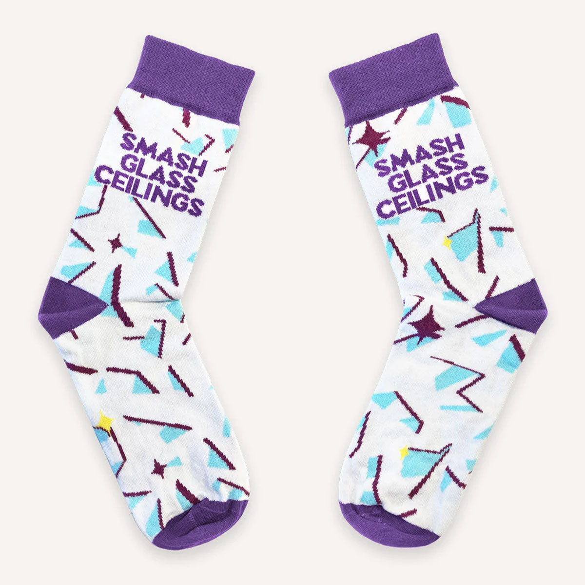Smash Glass Ceilings Socks-Feminist Apparel, Feminist Clothing, Feminist Socks-The Spark Company