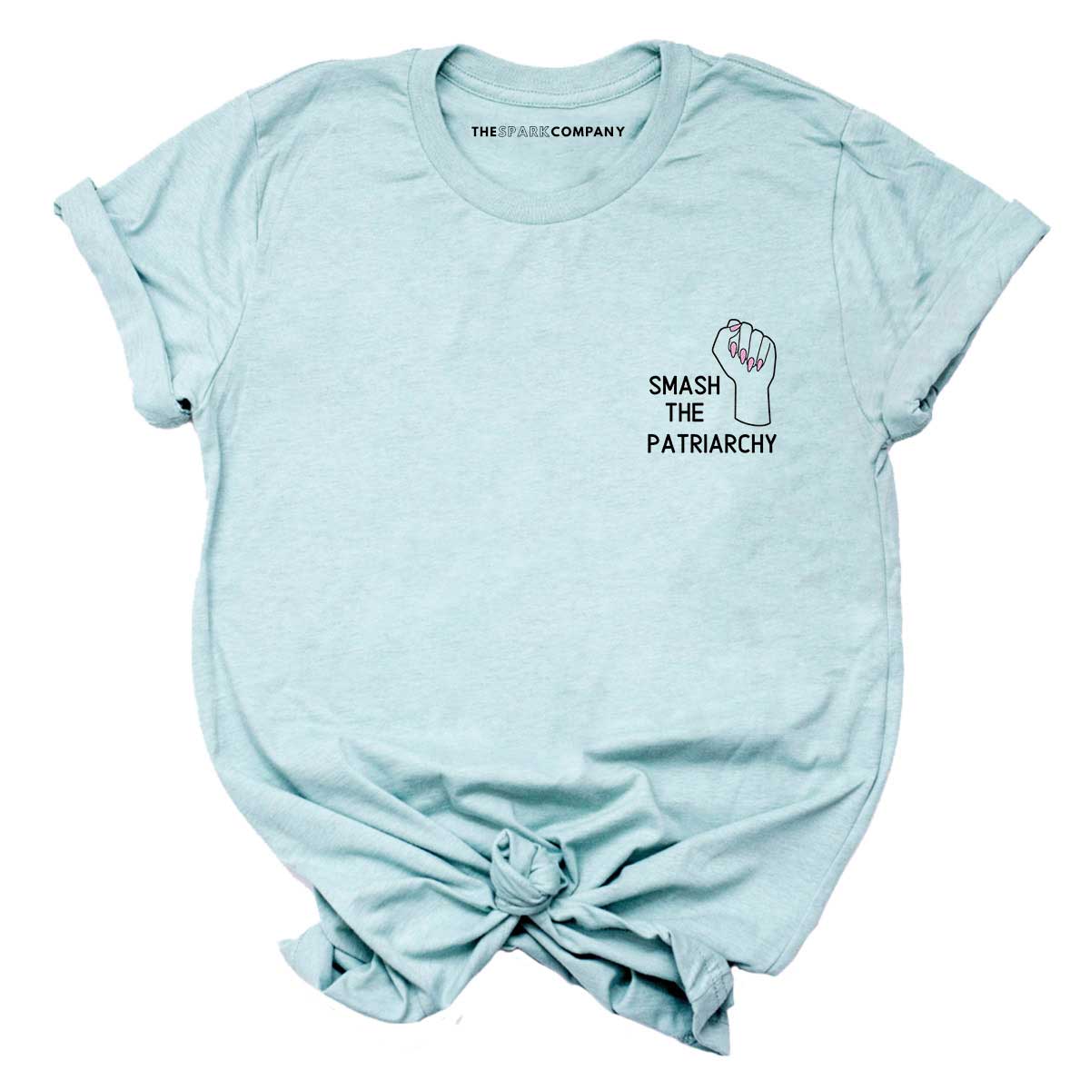 Smash The Patriarchy Embroidered T-Shirt-Feminist Apparel, Feminist Clothing, Feminist T Shirt, BC3001-The Spark Company