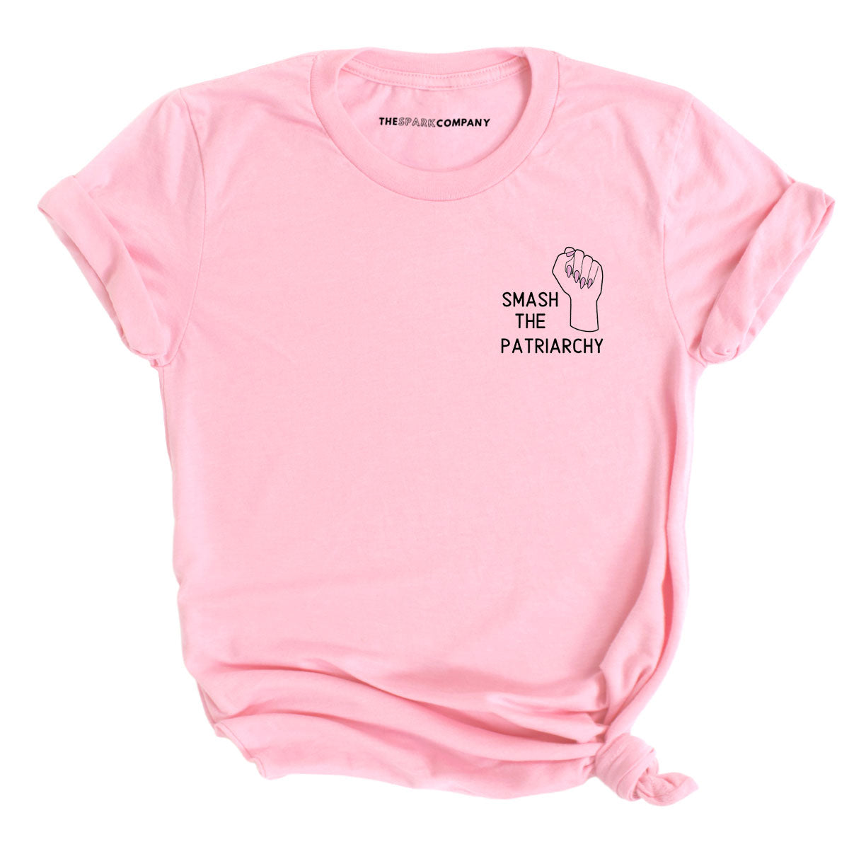 Smash The Patriarchy Embroidered T-Shirt-Feminist Apparel, Feminist Clothing, Feminist T Shirt, BC3001-The Spark Company
