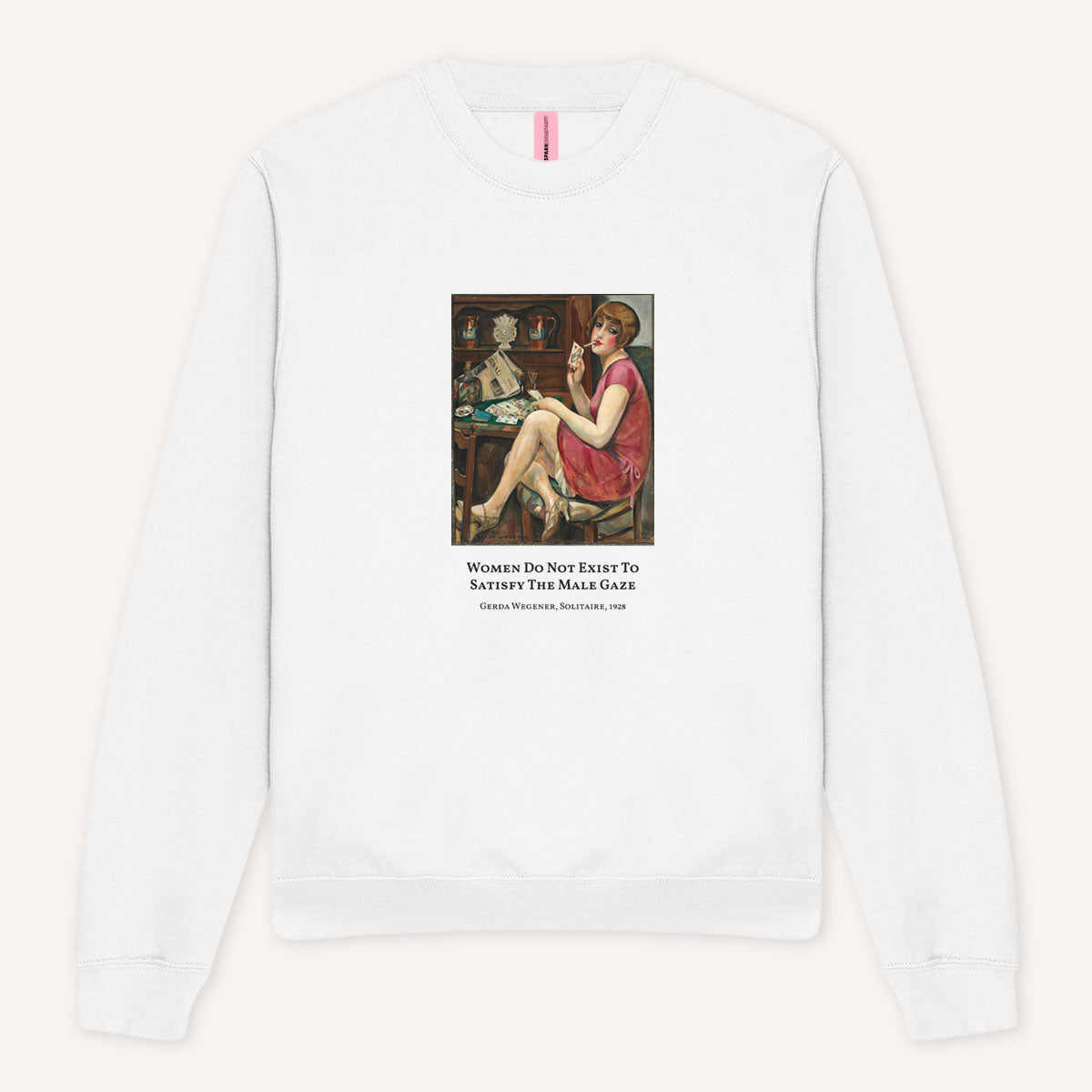 Solitaire by Gerda Wegener Sweatshirt-Feminist Apparel, Feminist Clothing, Feminist Sweatshirt, JH030-The Spark Company