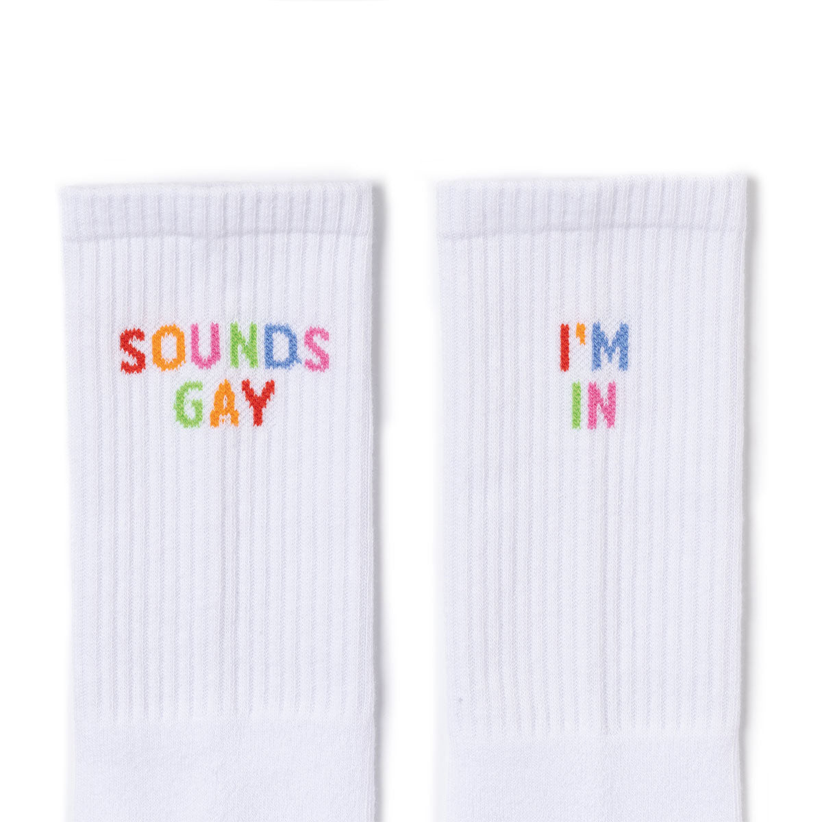 Sounds Gay I'm In Socks-LGBT Apparel, LGBT Gift, LGBT Socks-The Spark Company