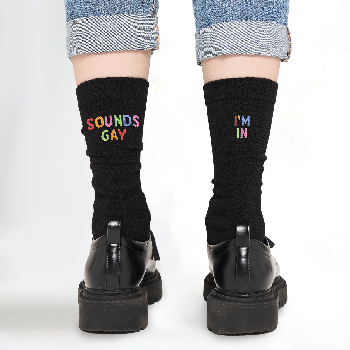 Sounds Gay I'm In Socks-LGBT Apparel, LGBT Gift, LGBT Socks-The Spark Company