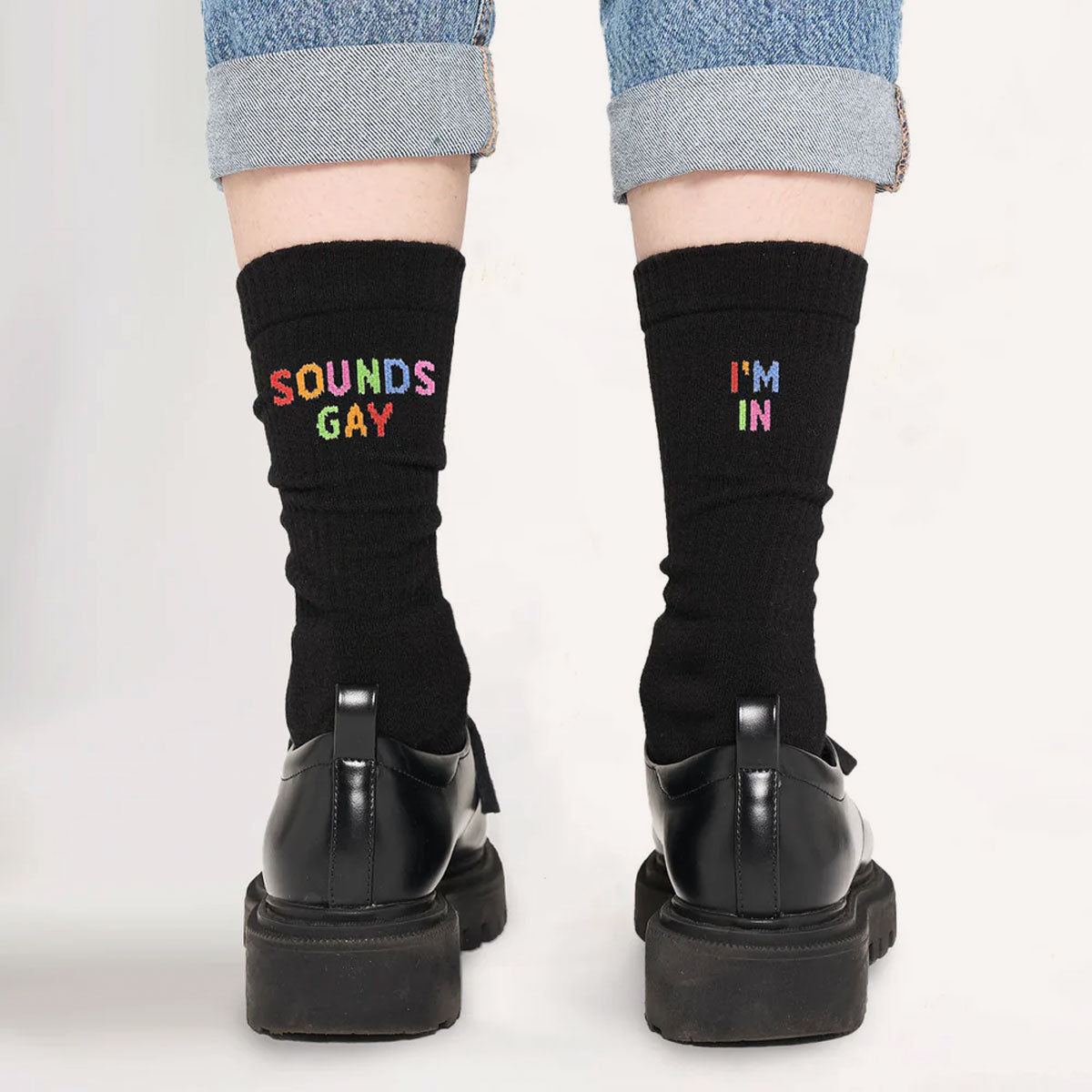 Sounds Gay I'm In Socks-LGBT Apparel, LGBT Gift, LGBT Socks-The Spark Company
