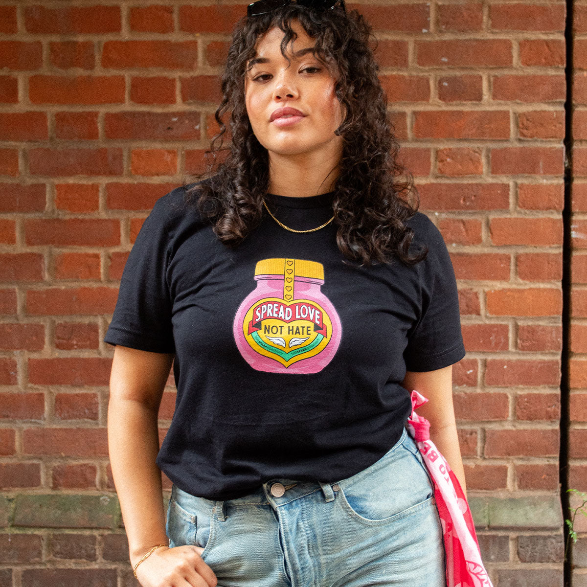 Spread Love Not Hate T-Shirt-Feminist Apparel, Feminist Clothing, Feminist T Shirt, BC3001-The Spark Company