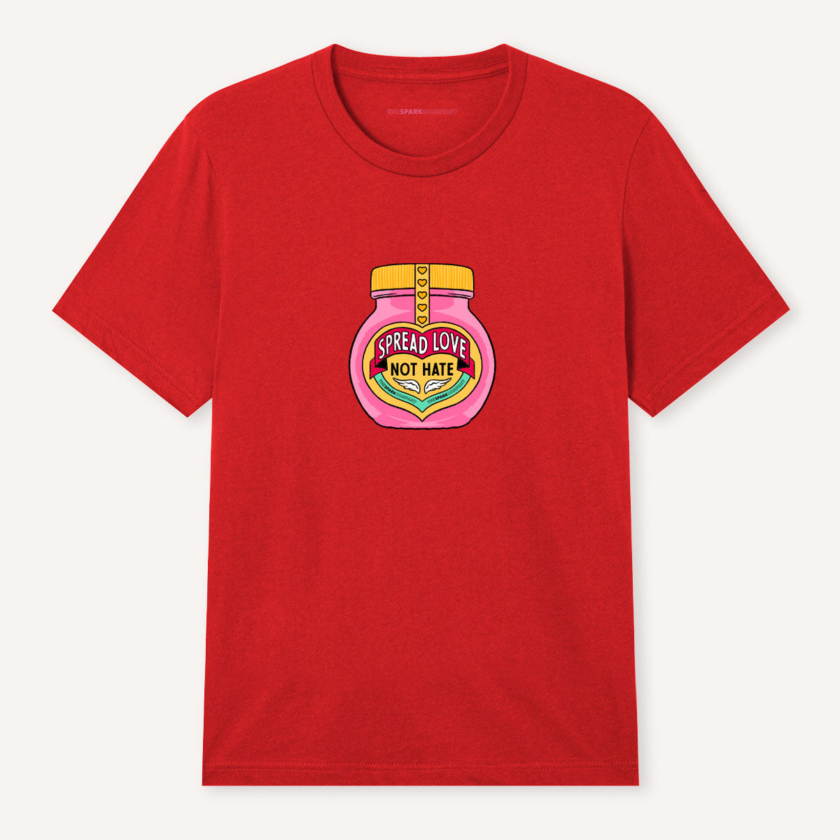 Spread Love Not Hate T-Shirt-Feminist Apparel, Feminist Clothing, Feminist T Shirt, BC3001-The Spark Company