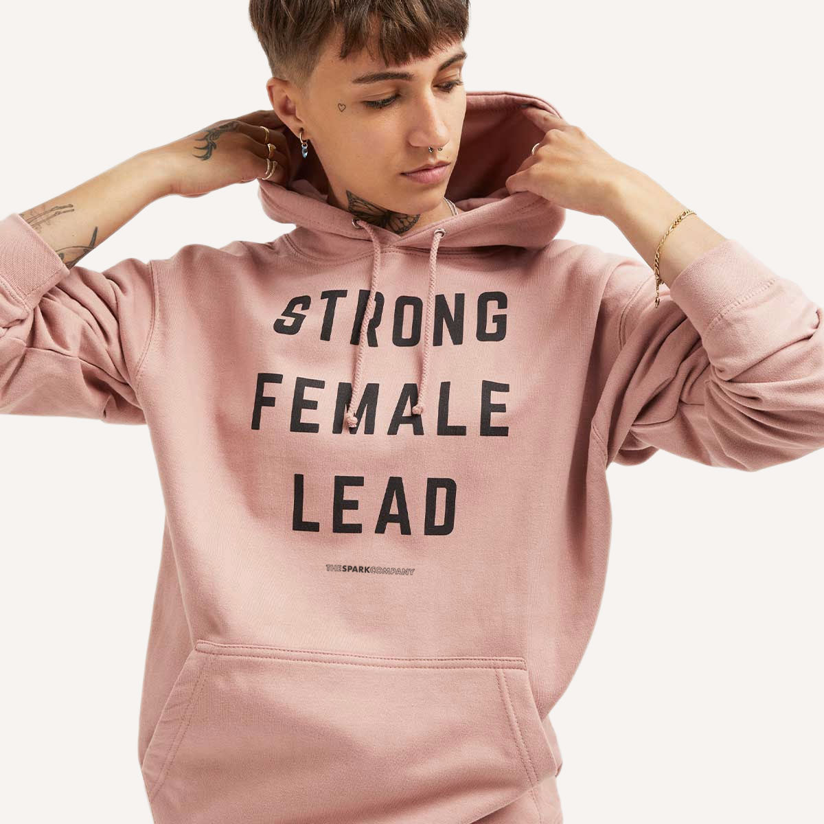 Strong Female Lead Hoodie-Feminist Apparel, Feminist Clothing, Feminist Hoodie, JH001-The Spark Company
