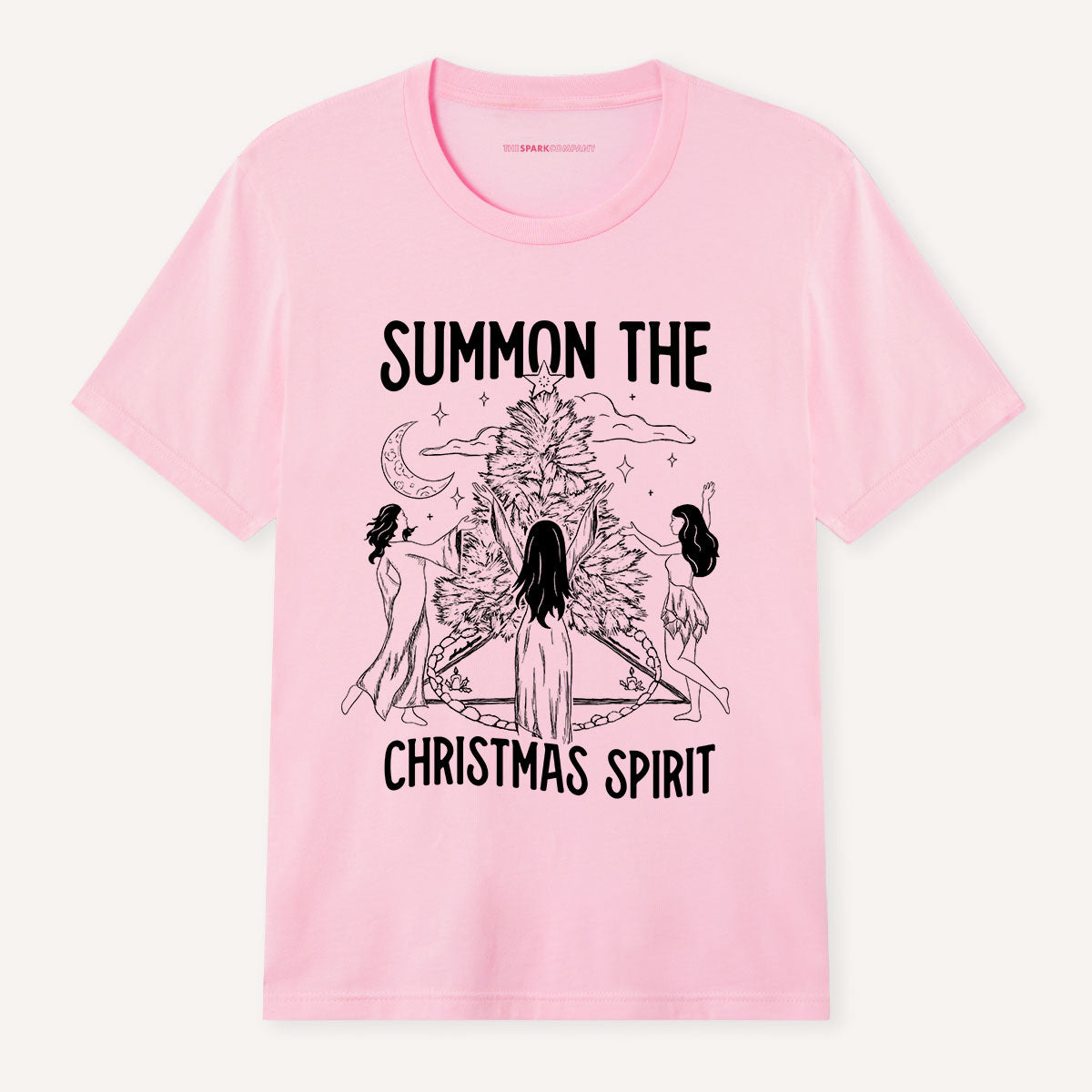 Summon The Christmas Spirit Ugly Christmas T-Shirt-Feminist Apparel, Feminist Clothing, Feminist T Shirt, BC3001-The Spark Company
