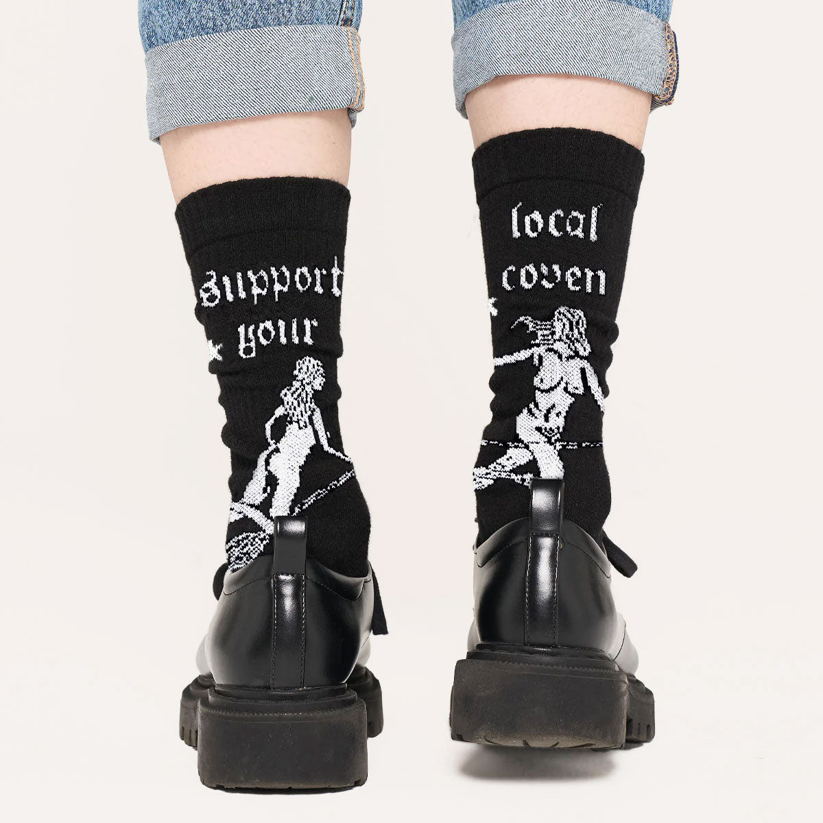 Support Your Local Coven Socks-Feminist Apparel, Feminist Clothing, Feminist Socks-The Spark Company