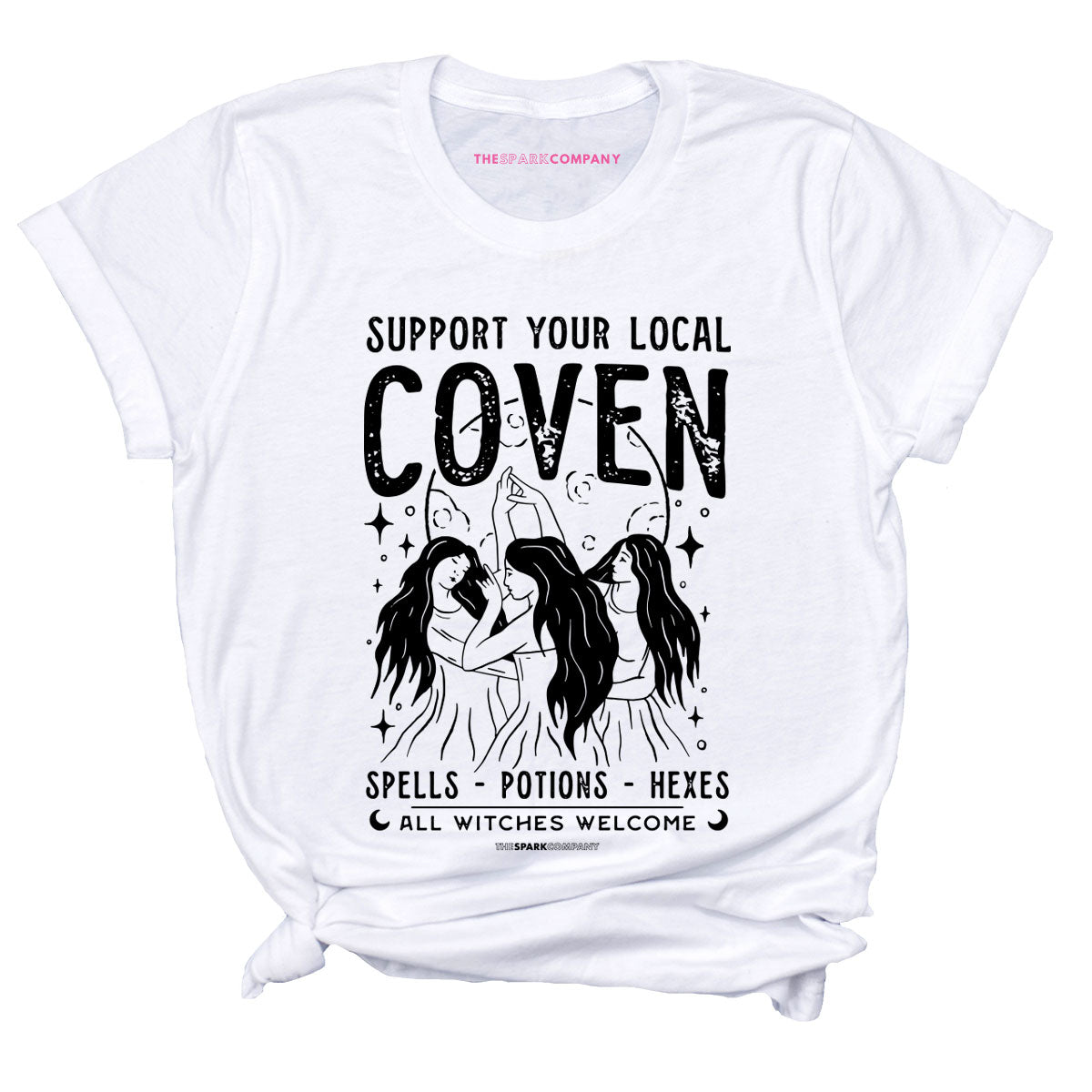 Support Your Local Coven T-Shirt-Feminist Apparel, Feminist Clothing, Feminist T Shirt, BC3001-The Spark Company