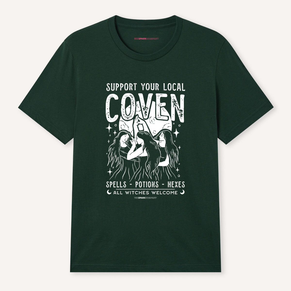 Support Your Local Coven T-Shirt-Feminist Apparel, Feminist Clothing, Feminist T Shirt, BC3001-The Spark Company