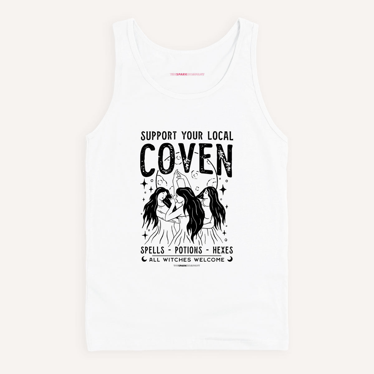 Support Your Local Coven Tank Top-Feminist Apparel, Feminist Clothing, Feminist Tank, 03980-The Spark Company