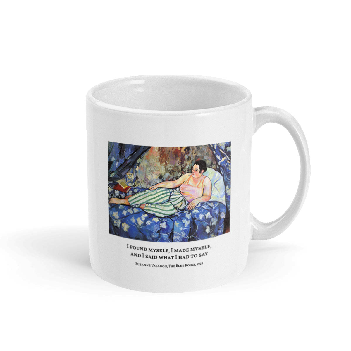 The Blue Room by Suzanne Valadon Mug-Feminist Apparel, Feminist Gift, Feminist Coffee Mug, 11oz White Ceramic-The Spark Company