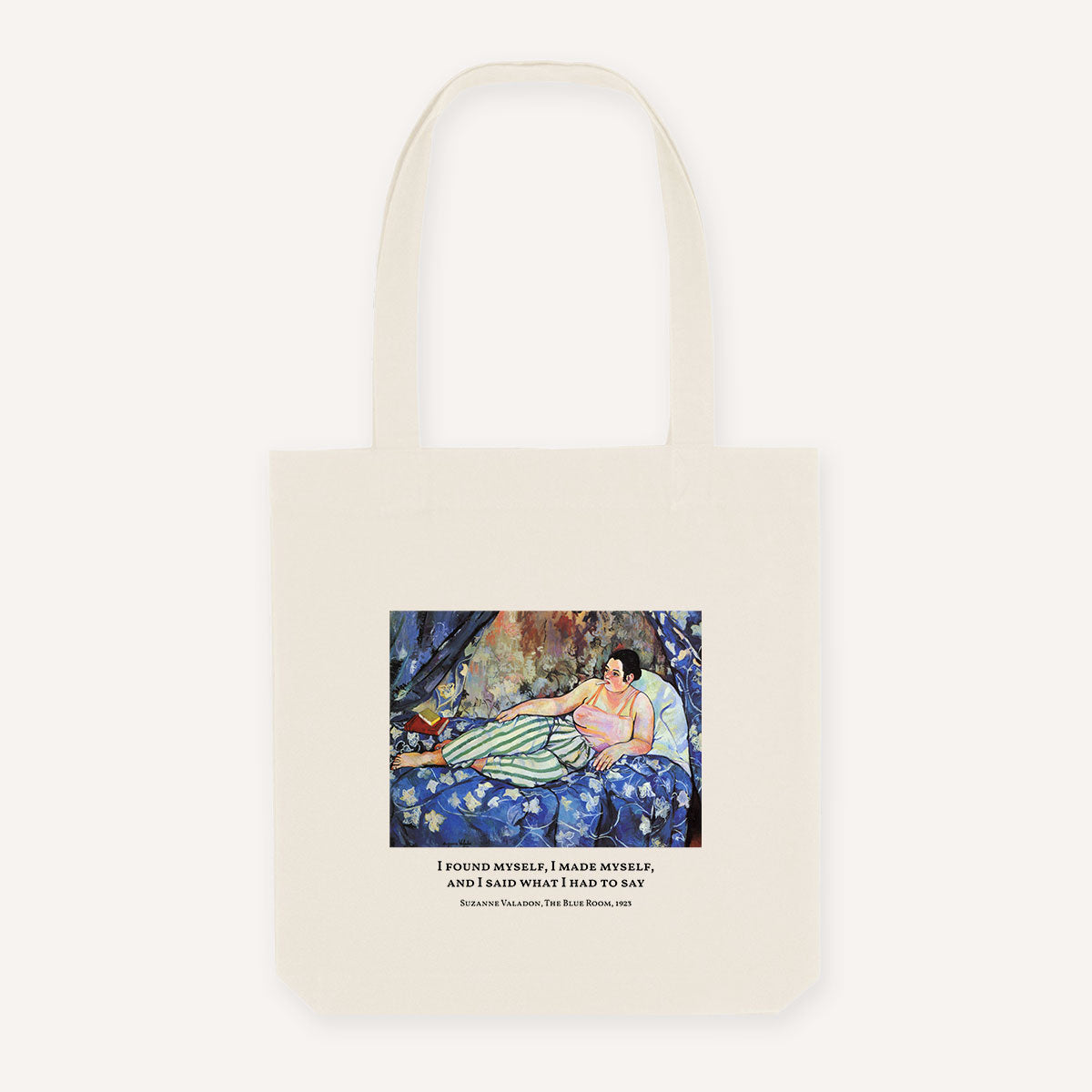 The Blue Room by Suzanne Valadon Strong As Hell Tote Bag-Feminist Apparel, Feminist Gift, Feminist Tote Bag-The Spark Company
