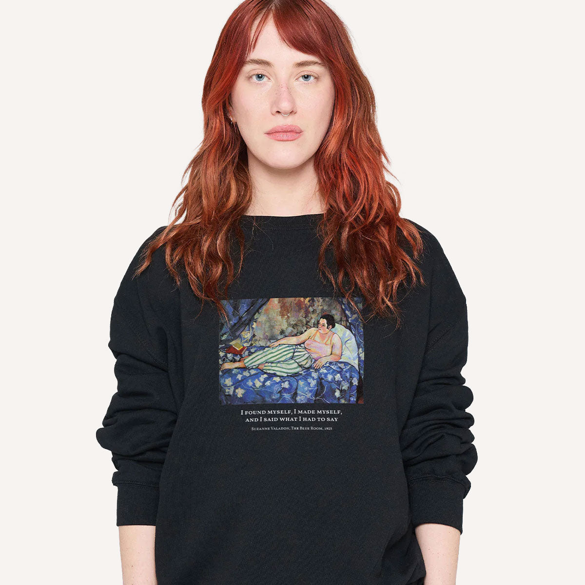 The Blue Room by Suzanne Valadon Sweatshirt-Feminist Apparel, Feminist Clothing, Feminist Sweatshirt, JH030-The Spark Company