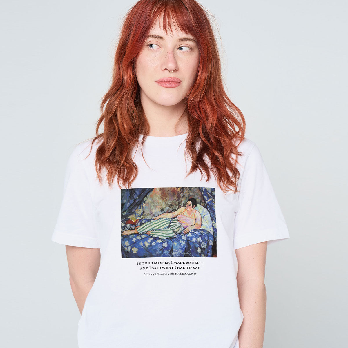The Blue Room by Suzanne Valadon T-Shirt-Feminist Apparel, Feminist Clothing, Feminist T Shirt, BC3001-The Spark Company