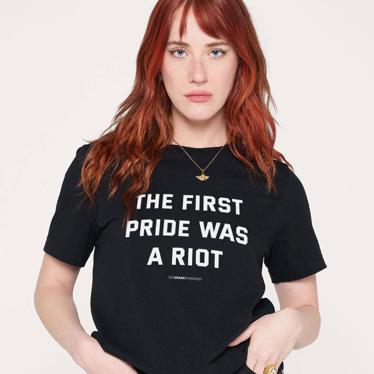 The First Pride Was A Riot T-Shirt-LGBT Apparel, LGBT Clothing, LGBT T Shirt, BC3001-The Spark Company