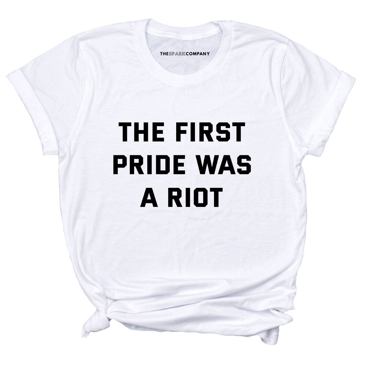 The First Pride Was A Riot T-Shirt-LGBT Apparel, LGBT Clothing, LGBT T Shirt, BC3001-The Spark Company