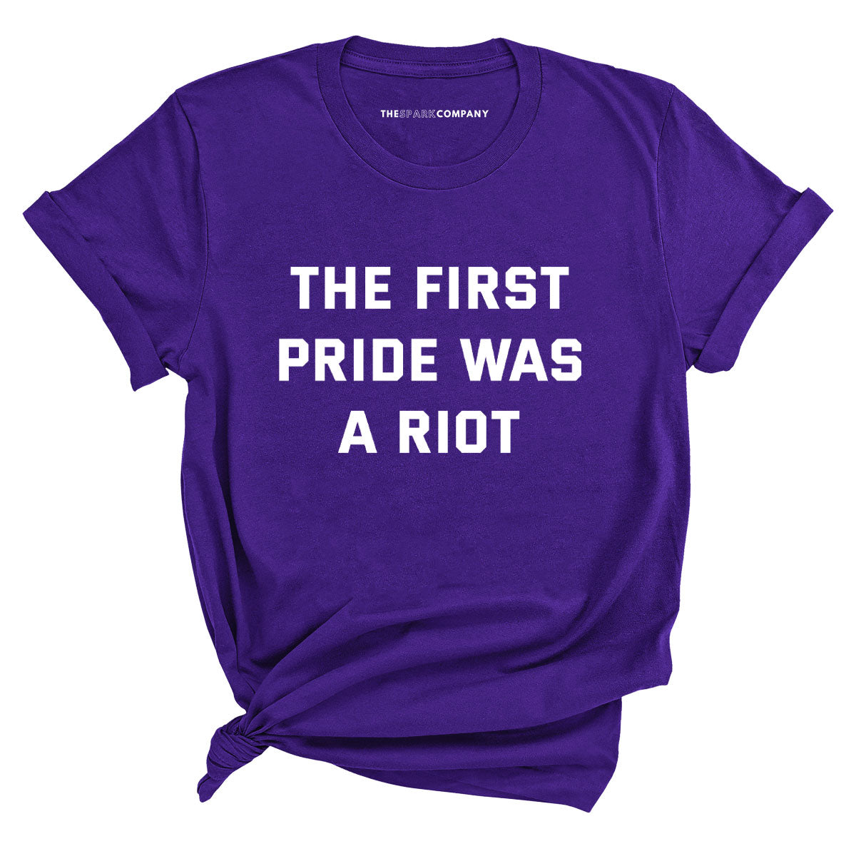 The First Pride Was A Riot T-Shirt-LGBT Apparel, LGBT Clothing, LGBT T Shirt, BC3001-The Spark Company