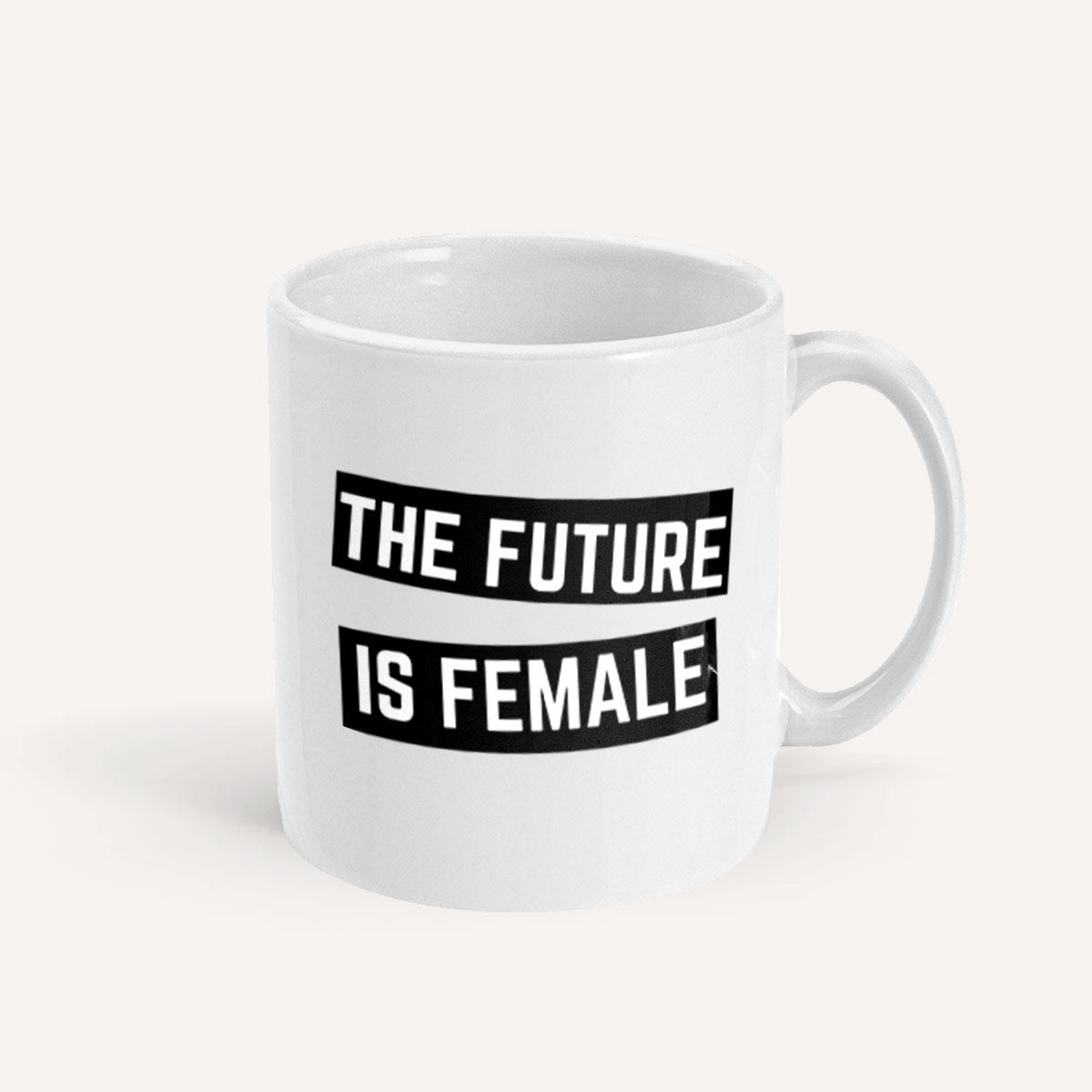 The Future Is Female (Punk) Mug-Feminist Apparel, Feminist Gift, Feminist Coffee Mug, 11oz White Ceramic-The Spark Company