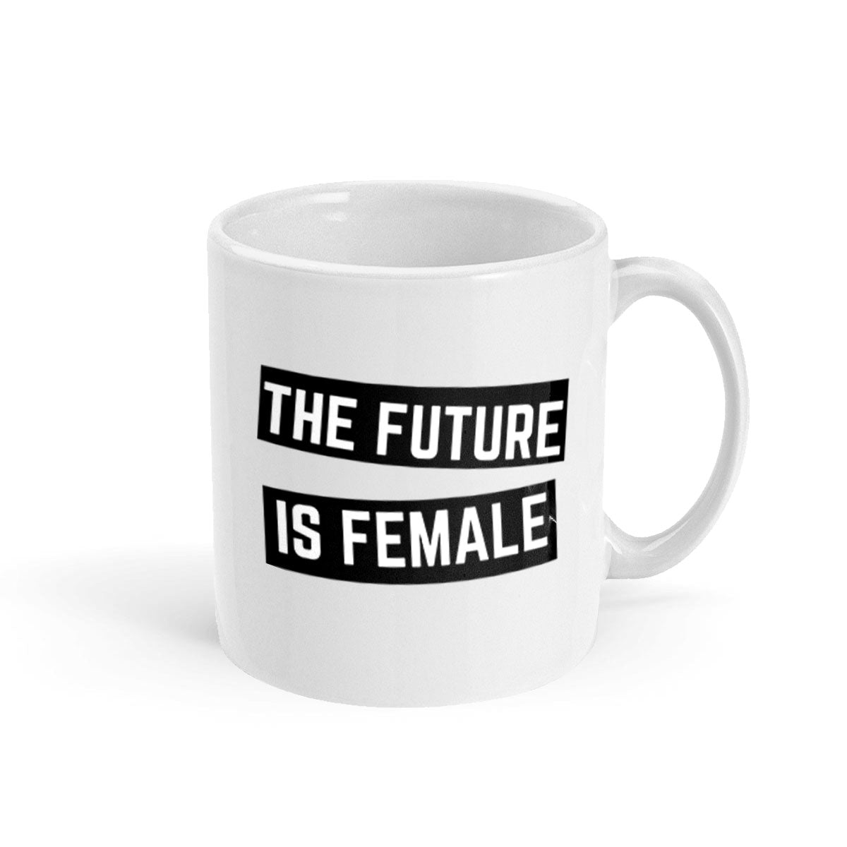The Future Is Female (Punk) Mug-Feminist Apparel, Feminist Gift, Feminist Coffee Mug, 11oz White Ceramic-The Spark Company