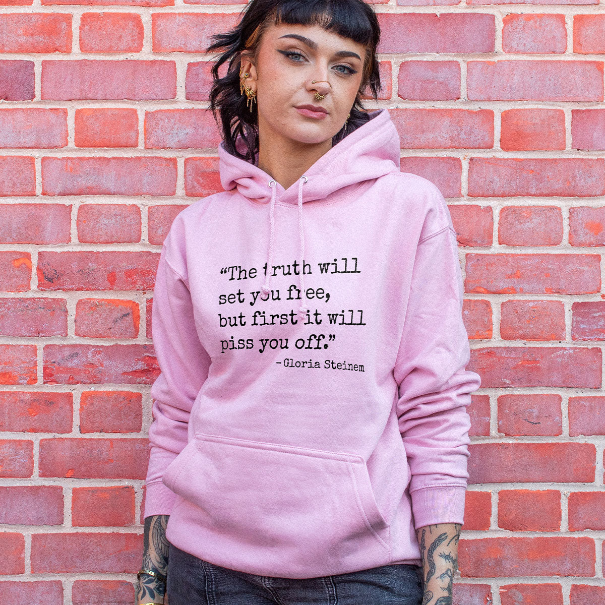 The Truth Will Set You Free Hoodie-Feminist Apparel, Feminist Clothing, Feminist Hoodie, JH001-The Spark Company