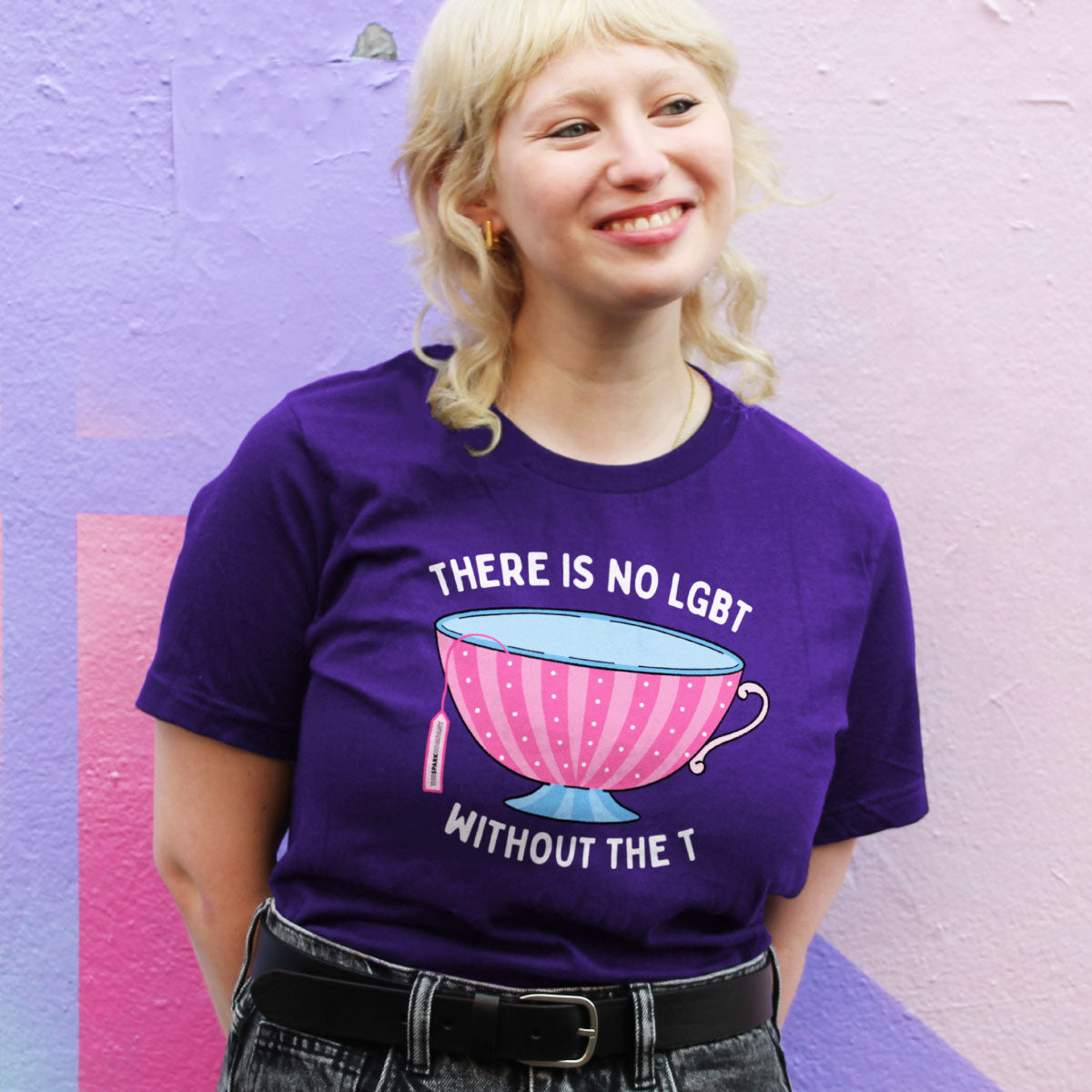 There Is No LGBT Without The T T-Shirt-LGBT Apparel, LGBT Clothing, LGBT T Shirt, BC3001-The Spark Company