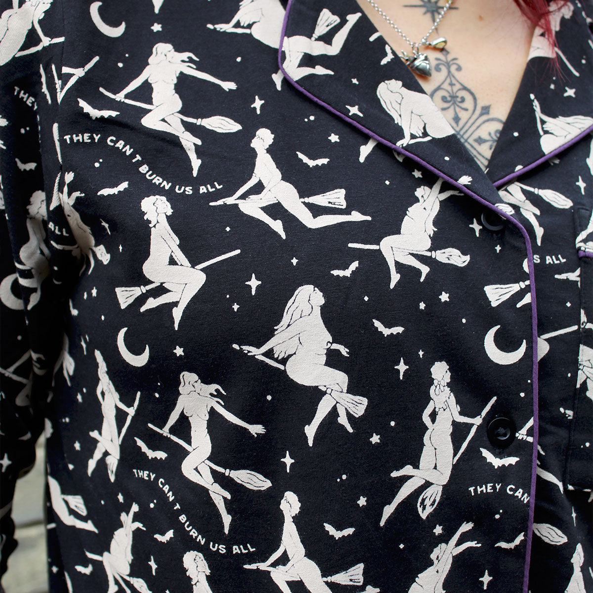 They Can't Burn Us All Pyjama Set-Feminist Apparel, Feminist Clothing, Feminist Pyjama Set-The Spark Company