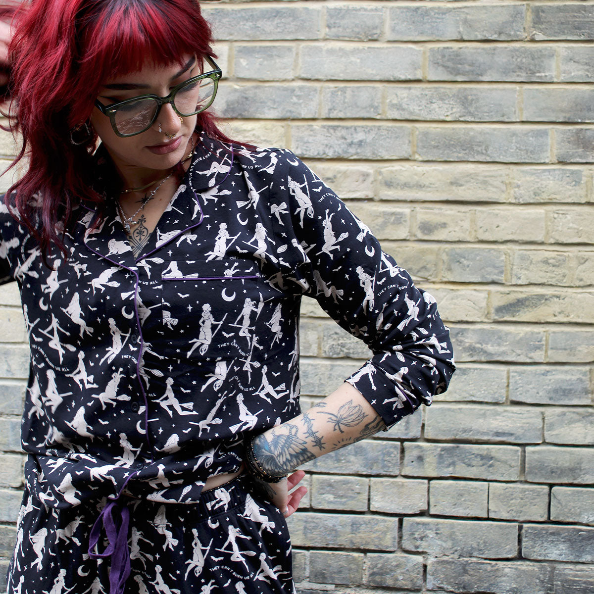 They Can't Burn Us All Pyjamas-Feminist Apparel, Feminist Clothing, Feminist Pyjama Set-The Spark Company