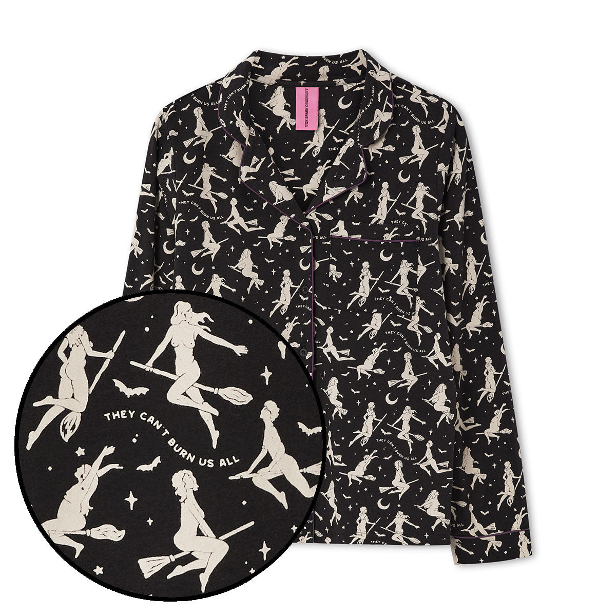 They Can't Burn Us All Pyjamas-Feminist Apparel, Feminist Clothing, Feminist Pyjama Set-The Spark Company