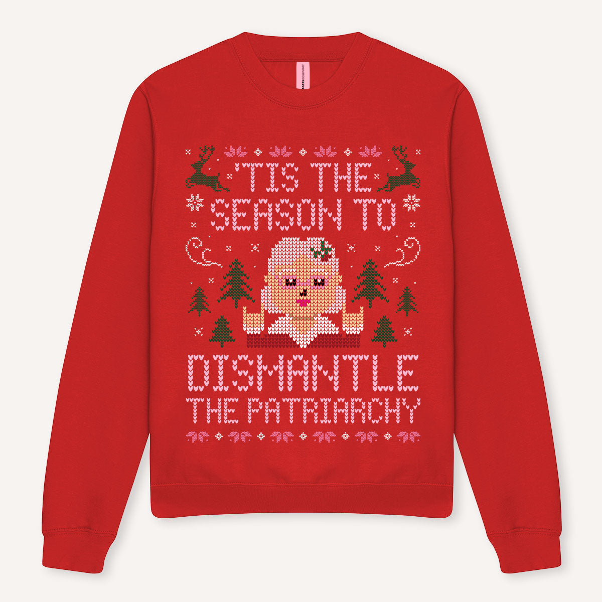 Tis The Season To Dismantle The Patriarchy Ugly Christmas Jumper-Feminist Apparel, Feminist Clothing, Feminist Sweatshirt, JH030-The Spark Company