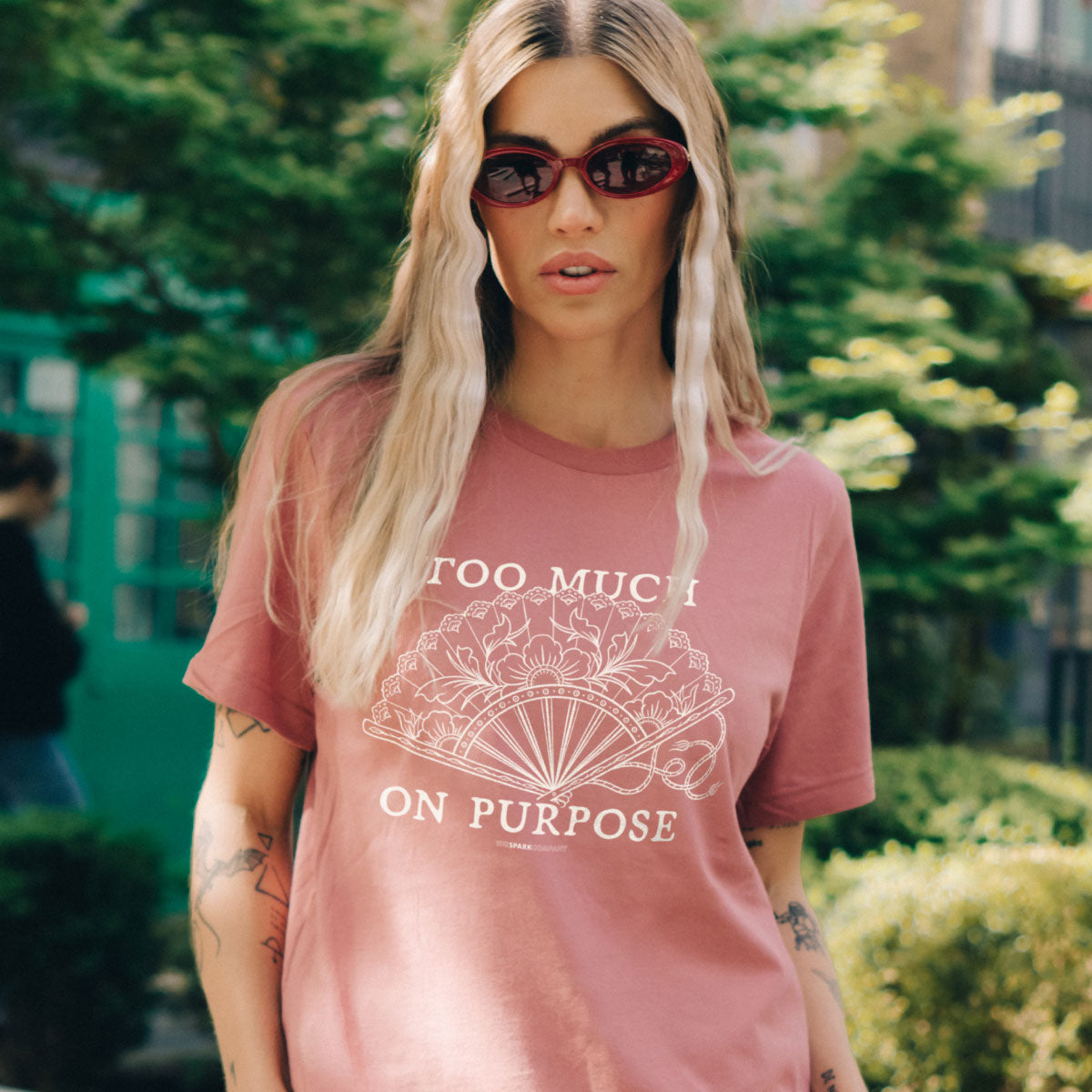 Too Much On Purpose T-Shirt-Feminist Apparel, Feminist Clothing, Feminist T Shirt, BC3001-The Spark Company