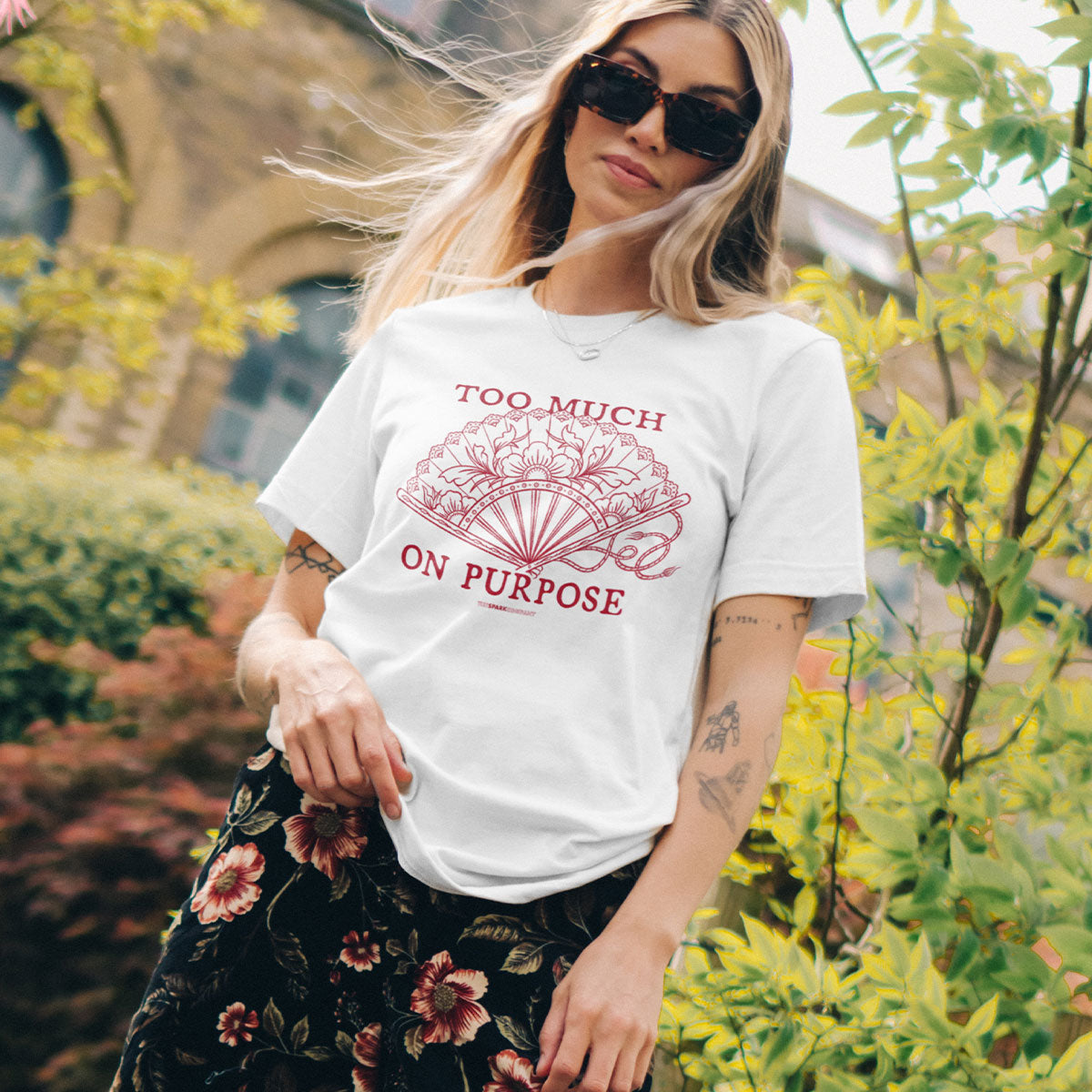 Too Much On Purpose T-Shirt-Feminist Apparel, Feminist Clothing, Feminist T Shirt, BC3001-The Spark Company