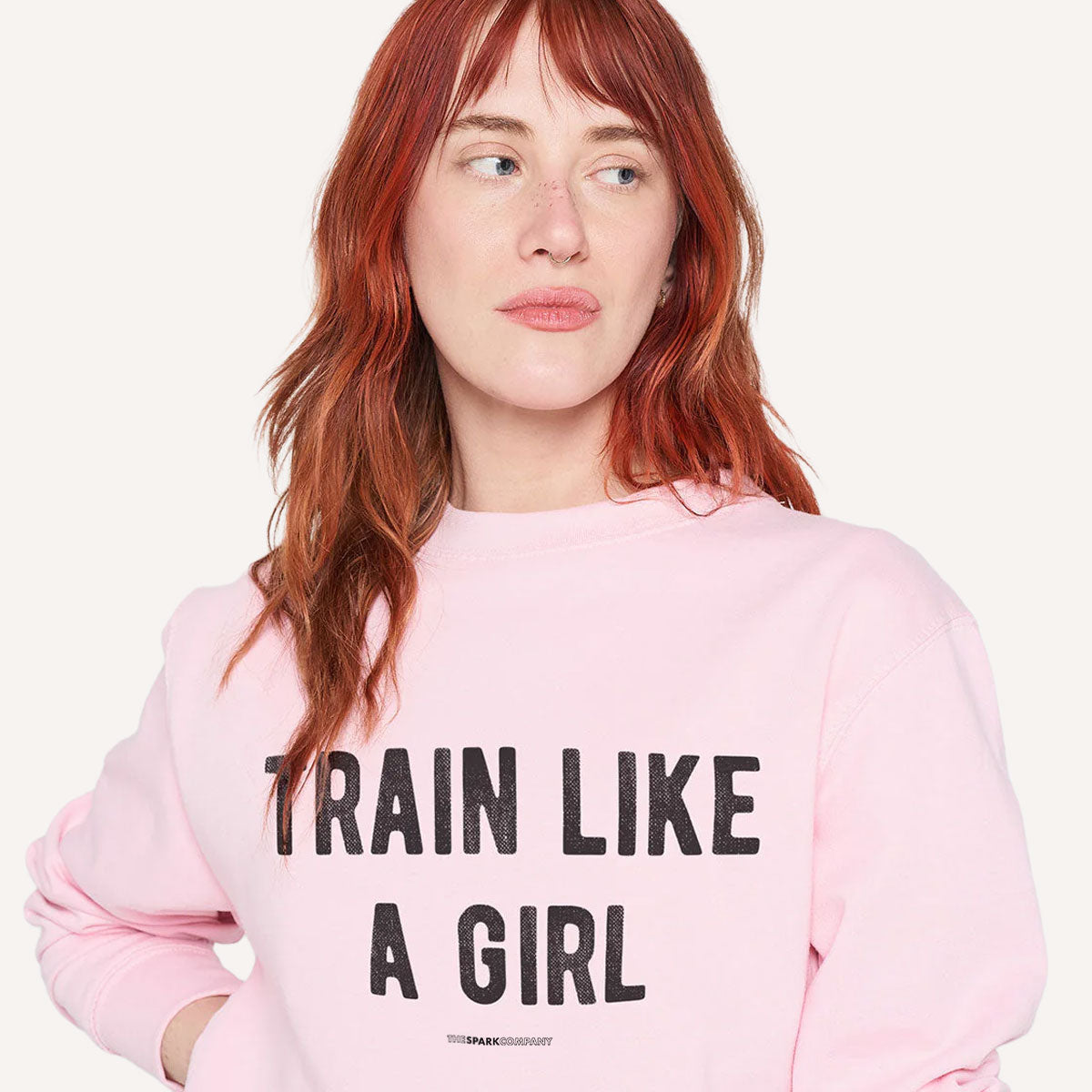 Train Like A Girl Sweatshirt-Feminist Apparel, Feminist Clothing, Feminist Sweatshirt, JH030-The Spark Company