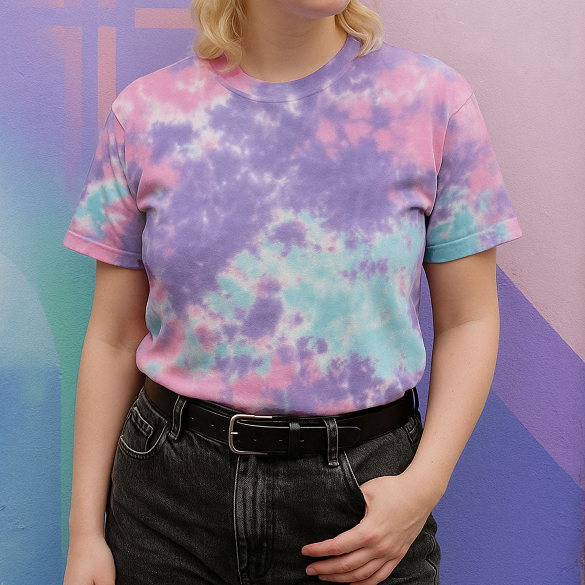 Trans Flag Inspired Tie Dye T-Shirt-LGBT Apparel, LGBT Clothing, LGBT T Shirt, TD02M-The Spark Company