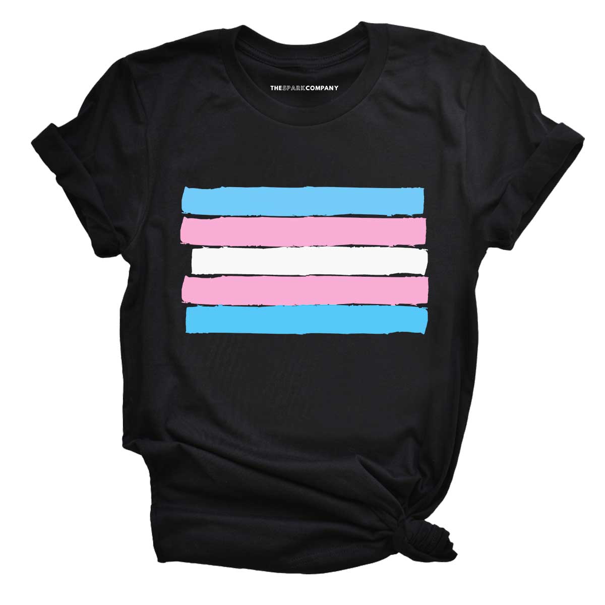 Trans Pride Flag T-Shirt-LGBT Apparel, LGBT Clothing, LGBT T Shirt, BC3001-The Spark Company