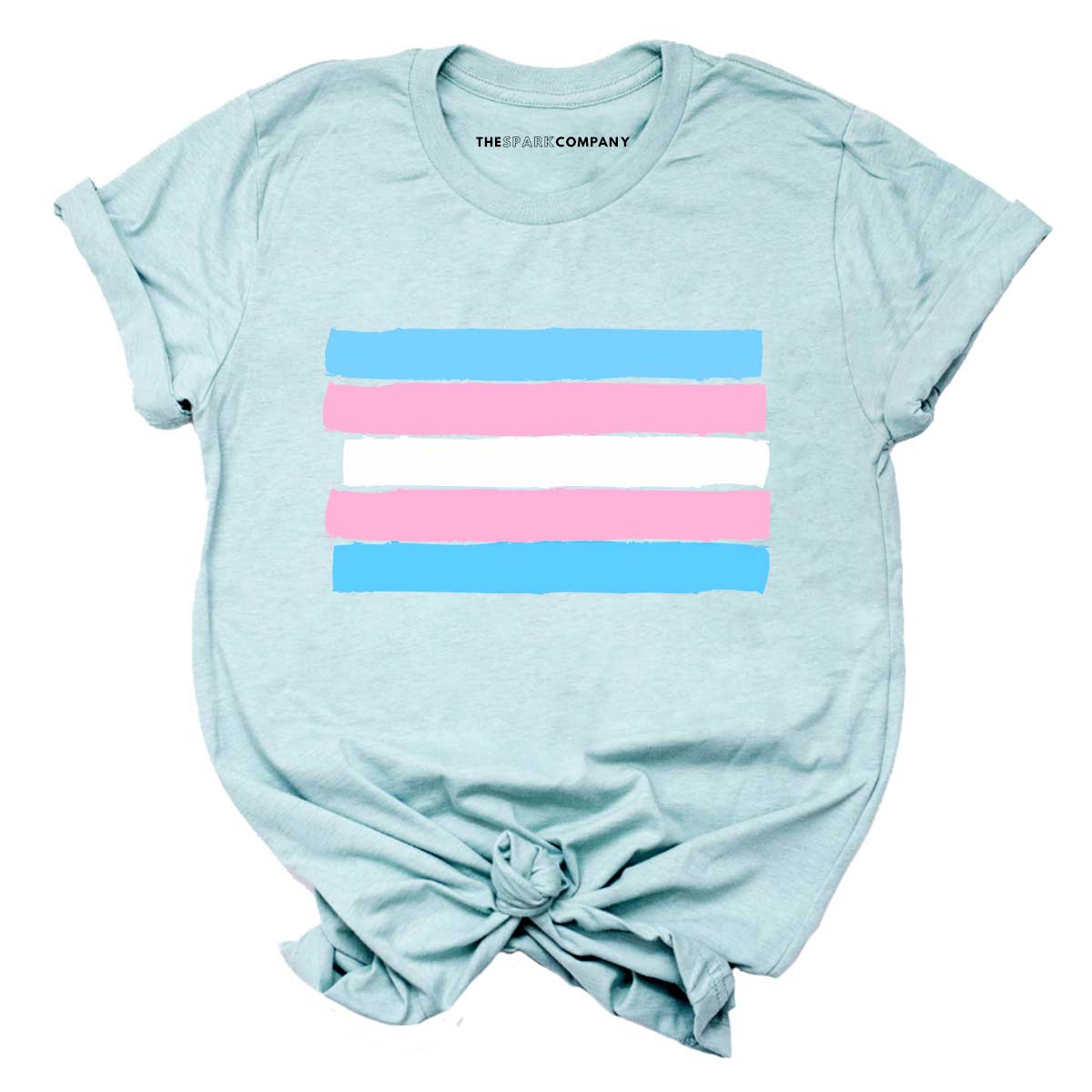 Trans Pride Flag T-Shirt-LGBT Apparel, LGBT Clothing, LGBT T Shirt, BC3001-The Spark Company