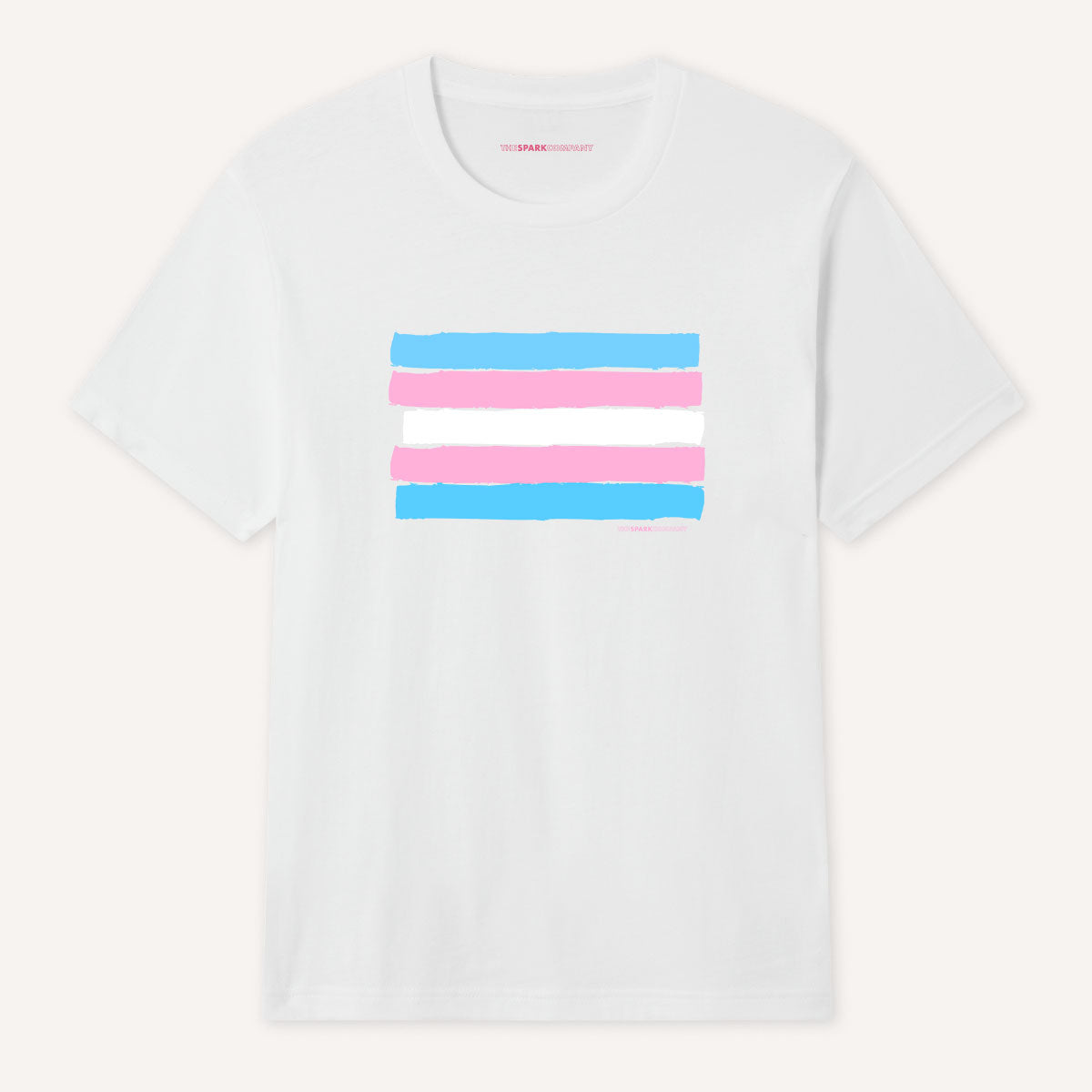 Trans Pride Flag T-Shirt-LGBT Apparel, LGBT Clothing, LGBT T Shirt, BC3001-The Spark Company